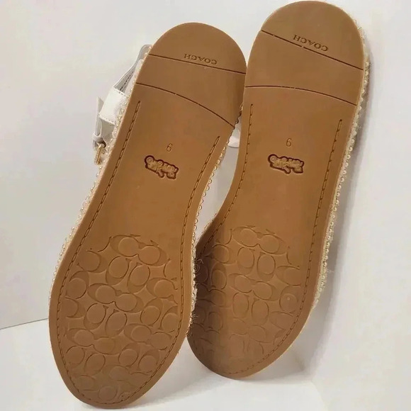 Coach Carissa Espadrille Size 9 Chalk Color - Picture 7 of 8